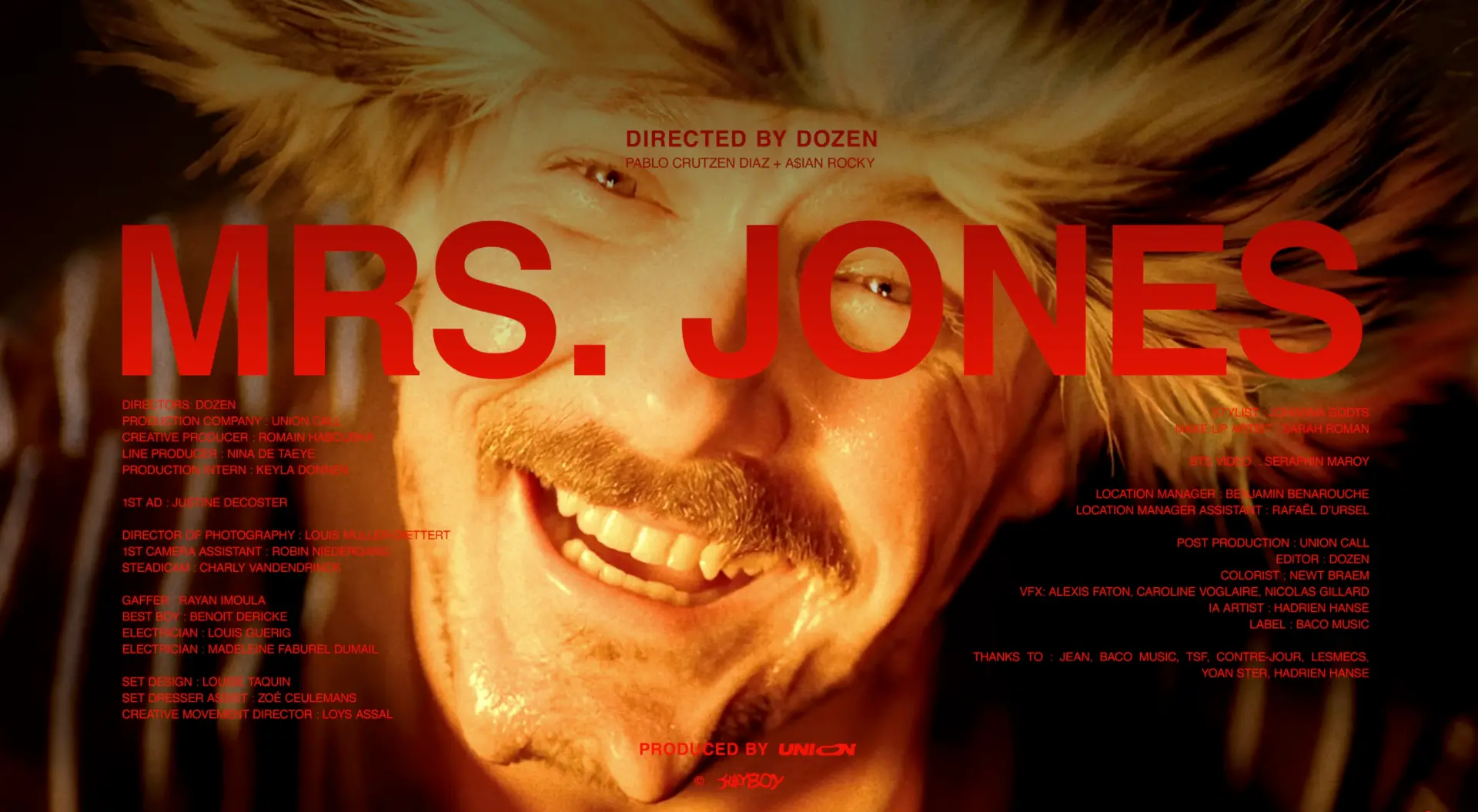 Peet — Mrs Jones — Generative video segments integrated into the music video